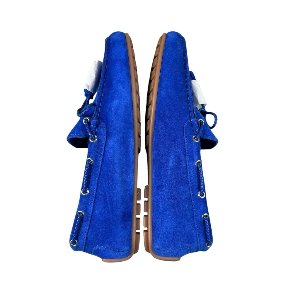 Ralph Lauren Purple Label Harold Blue Suede Loafer Mens 8D Italy New
